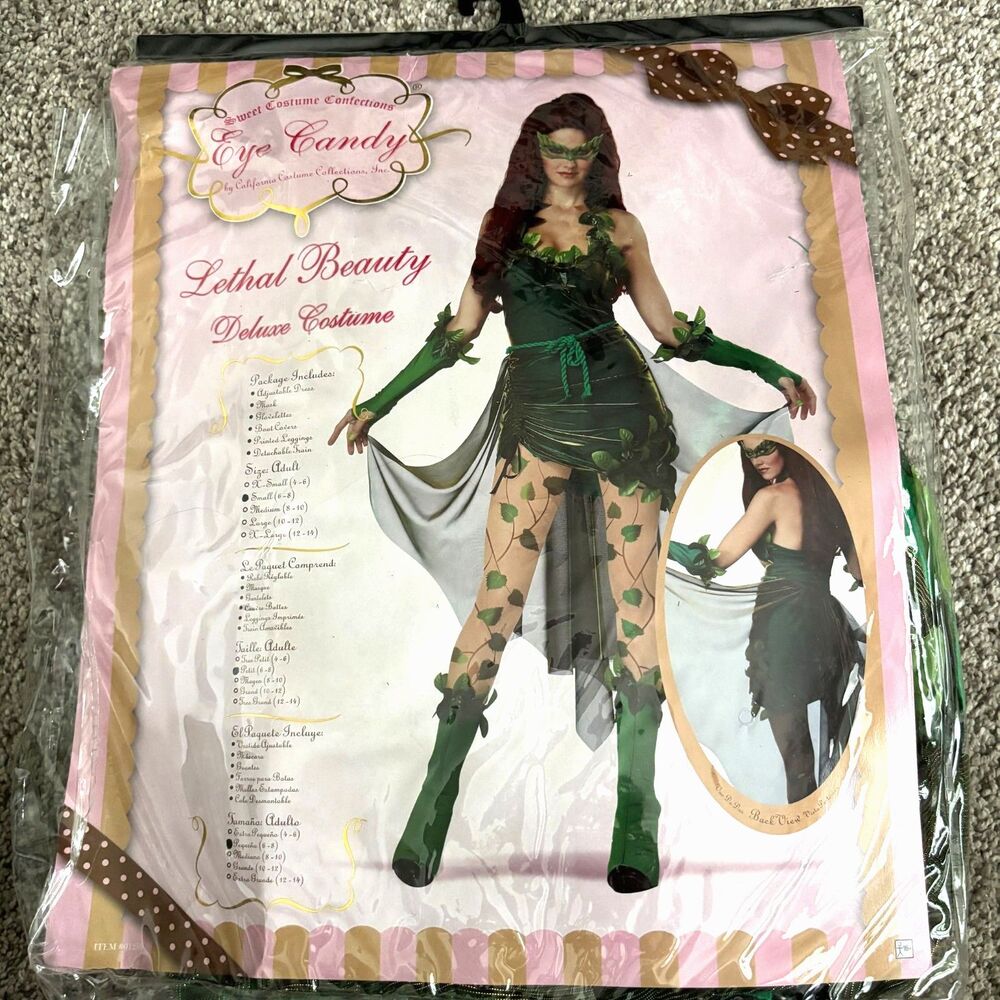Eye Candy Lethal Beauty Poison Ivy Adult Small 6-8 Deluxe Halloween Costume
